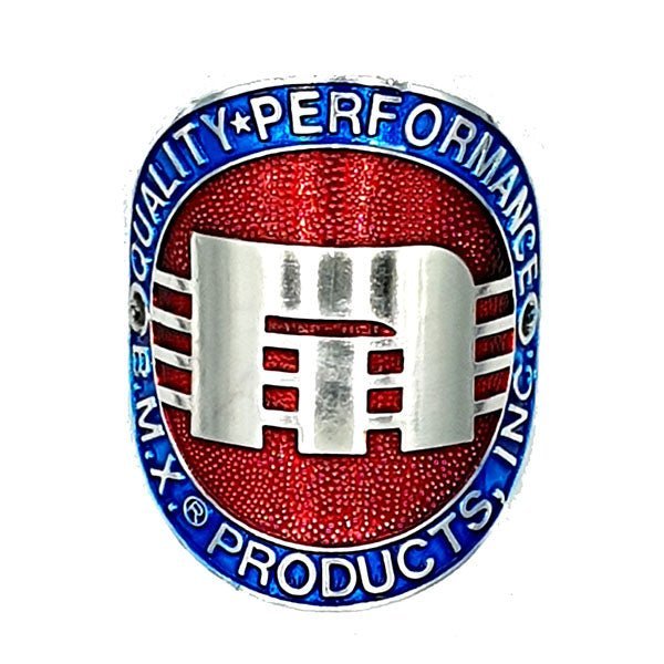 Mongoose - "BMX Products Inc" Head tube badge - Blue Red - Old school bmx - Bmx Products AU