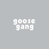 Mongoose - "GOOSE GANG" die - cut WHITE plate decal - Old school bmx - Bmx Products AU