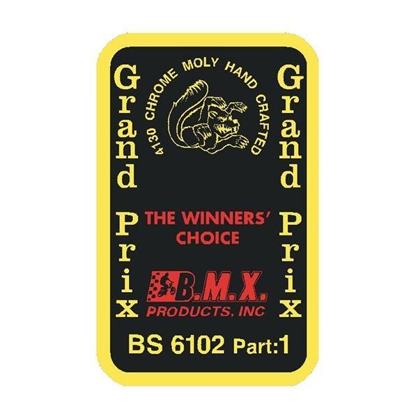 Mongoose Grand Prix seat tube decal - Old school bmx - Bmx Products AU