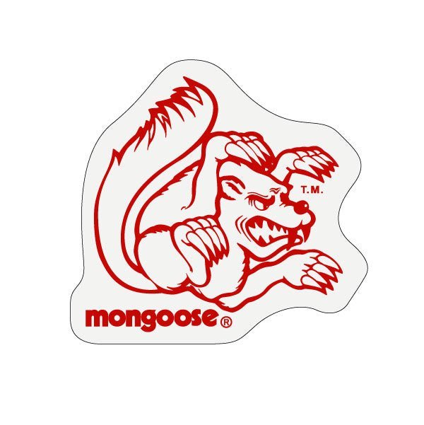 Mongoose - Helmet side Decals (pair) - Red - Old school bmx - Bmx Products AU