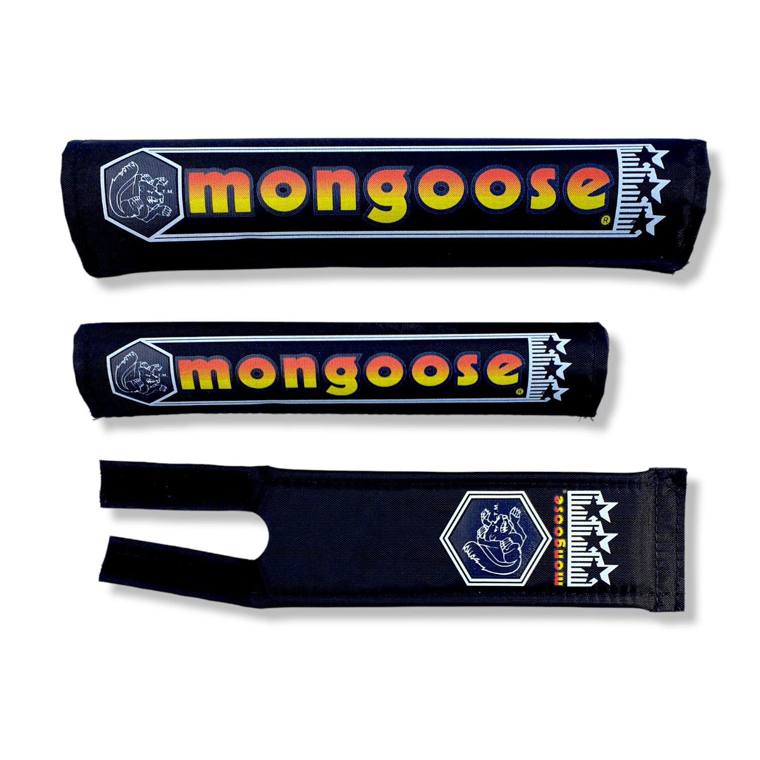 Mongoose Nylon pad set - BLACK 1984 - 1985 - old school bmx - Bmx Products AU