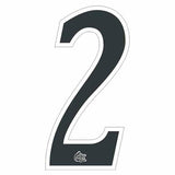 Mongoose plate number 2 decal - White Outline - Old school bmx - Bmx Products AU