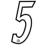 Mongoose plate number 5 decal - Black Outline - Old school bmx - Bmx Products AU