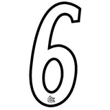 Mongoose plate number 6 decal - Black Outline - Old school bmx - Bmx Products AU