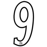 Mongoose plate number 9 decal - Black Outline - Old school bmx - Bmx Products AU