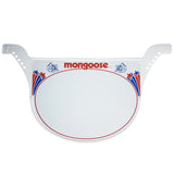Mongoose race plate WHITE - Old School BMX - Bmx Products AU