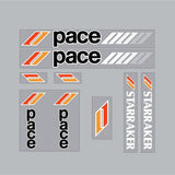 Pace - STARRAKER - white decal set - old school bmx - Bmx Products AU