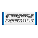 Panda - Supercross 3 Black blue white Downtube tube Decal - old school bmx - Bmx Products AU