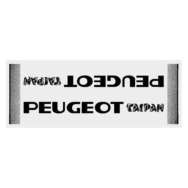 Peugeot - Down tube decal - TAIPAN BLACK - old school bmx - Bmx Products AU