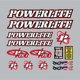 Powerlite - FS - 1 Clear decal set - old school bmx - Bmx Products AU