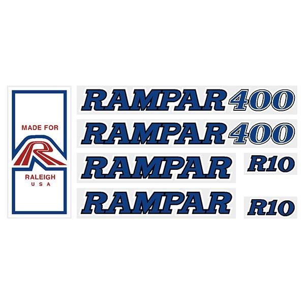 Rampar - 400 R10 blue on clear decal set - Old school bmx - Bmx Products AU