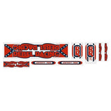 Rebel Racing - gen 2 Johnny Reb on clear decal set - old school bmx - Bmx Products AU