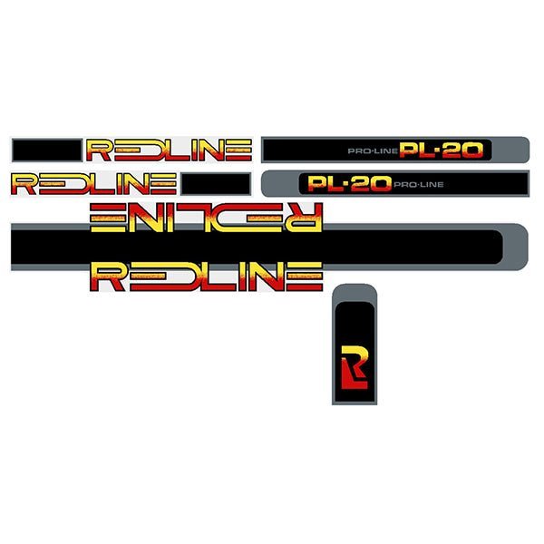 Redline - 1984 PL - 20 Decal set - Old school bmx - Bmx Products AU