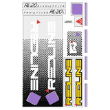Redline - 1985 RL20II for Hazard Yellow frame Decal set - Old school bmx - Bmx Products AU