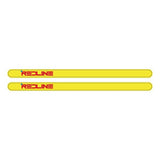 Redline Gen 3 - Yellow with Blue Triangle - Flight crank decal set - Old school bmx - Bmx Products AU