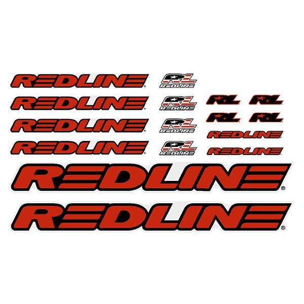 Redline - Generic Red BMX decal set - old school bmx - Bmx Products AU