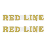 Redline - Old font in Gold - Seat decal set - Old school bmx - Bmx Products AU