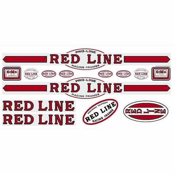 Redline - Proline early font decal set - RED - Old school bmx - Bmx Products AU