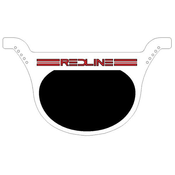 Redline - race plate WHITE - Old School BMX - Bmx Products AU
