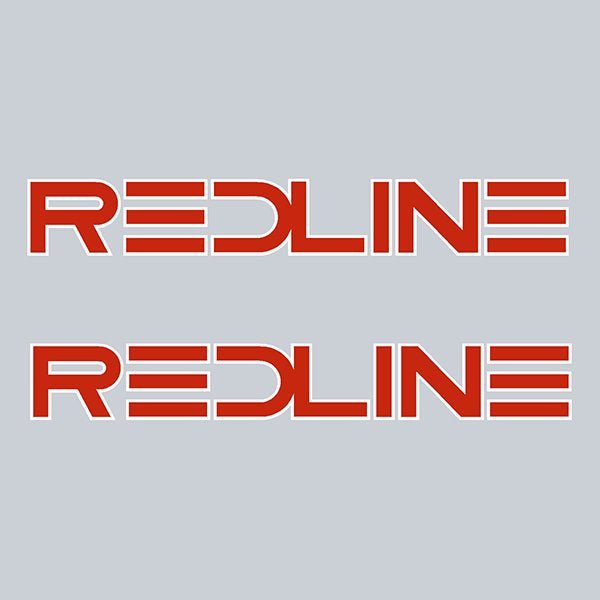 Redline - REDLINE ELINA - Red white - Seat decal set - Old school bmx - Bmx Products AU