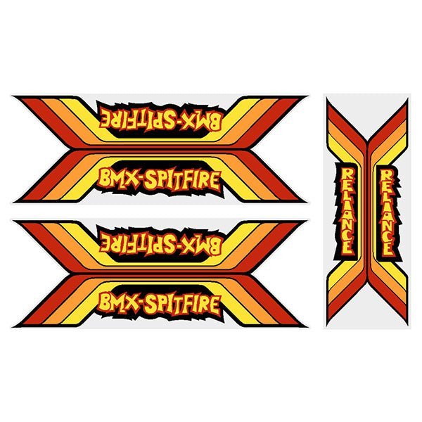 Reliance - BMX Spitfire decal set - old school bmx - Bmx Products AU