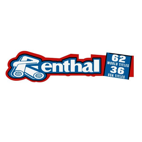 Renthal - World Titles bar decal - old school bmx - Bmx Products AU