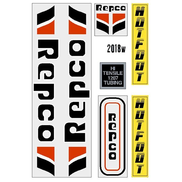 Repco - Hotfoot 1981 - 1983 HOTFOOT & HOTFOOT 2 - decal set - Old school bmx - Bmx Products AU