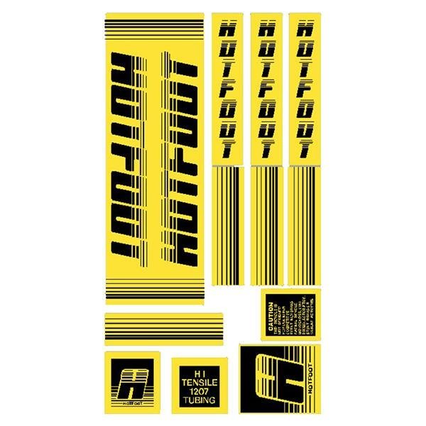 Repco - Hotfoot YELLOW BLACK decal set - Old school bmx - Bmx Products AU