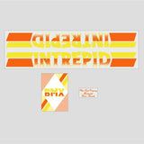 Repco - Intrepid 1986 - 87 Orange & Yellow on clear decal set - Old school bmx - Bmx Products AU