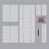 Repco - Super Scooter white decal set - Old school bmx - Bmx Products AU
