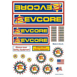 REVCORE - Gen 1 White with yellow triangle decal set - old school bmx - Bmx Products AU