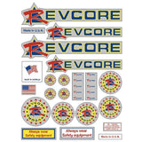 REVCORE - Gen 2 Blue triangle on chrome decal set - old school bmx - Bmx Products AU