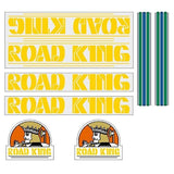 Road King BMX yellow decal set - Old School BMX - Bmx Products AU
