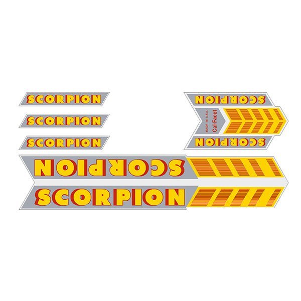 Scorpion BMX - Gen 1 - Cal - Facet decal set - Old school bmx - Bmx Products AU