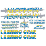 SE Racing - 80'S Assassin blue and yellow with silver sword decal set - Old school bmx - Bmx Products AU
