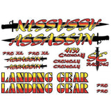 SE Racing - 80'S Assassin red and yellow with black sword decal set - Old school bmx - Bmx Products AU