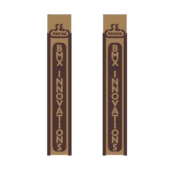 SE Racing - 80'S BMX Innovations fork decal set - Gen 2 BROWN - Old school bmx - Bmx Products AU