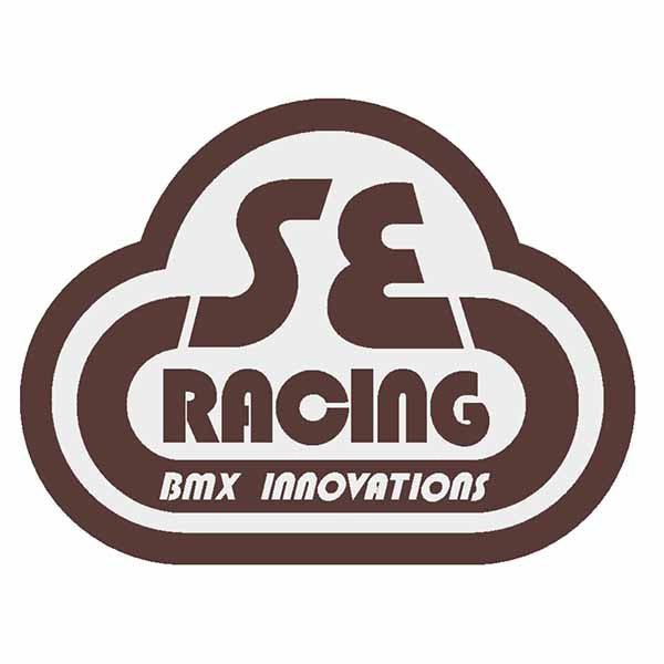 SE Racing - 80'S Head tube decal - Gen 2 BROWN on clear - Old school bmx - Bmx Products AU