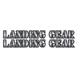 SE Racing - 80'S LANDING GEAR DRIPPY FONT decals - BLACK/SILVER - Old school bmx - Bmx Products AU