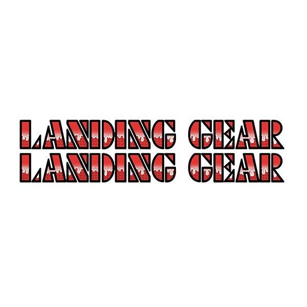 SE Racing - 80'S LANDING GEAR DRIPPY FONT decals - RED - Old school bmx - Bmx Products AU