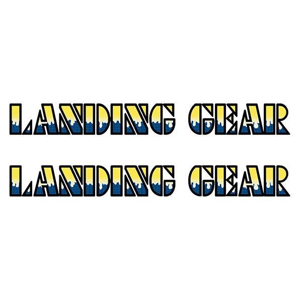 SE Racing - 80'S LANDING GEAR DRIPPY FONT decals - YELLOW/BLUE/BLACK - Old school bmx - Bmx Products AU