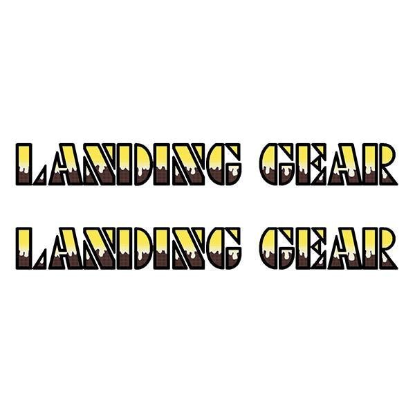 SE Racing - 80'S LANDING GEAR DRIPPY FONT decals - YELLOW/BROWN/BLACK - Old school bmx - Bmx Products AU