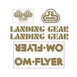 SE Racing - 80'S OM FLYER decal set in gold - Old school bmx - Bmx Products AU