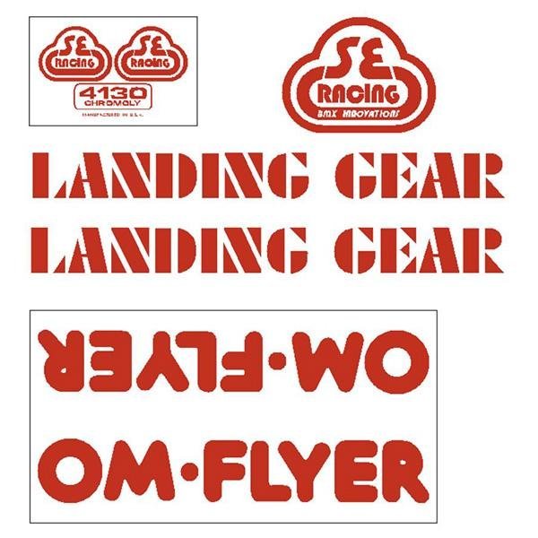 SE Racing - 80'S OM FLYER decal set in red - Old school bmx - Bmx Products AU