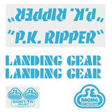 SE Racing - 80'S PK Ripper decal set in baby blue - Old school bmx - Bmx Products AU