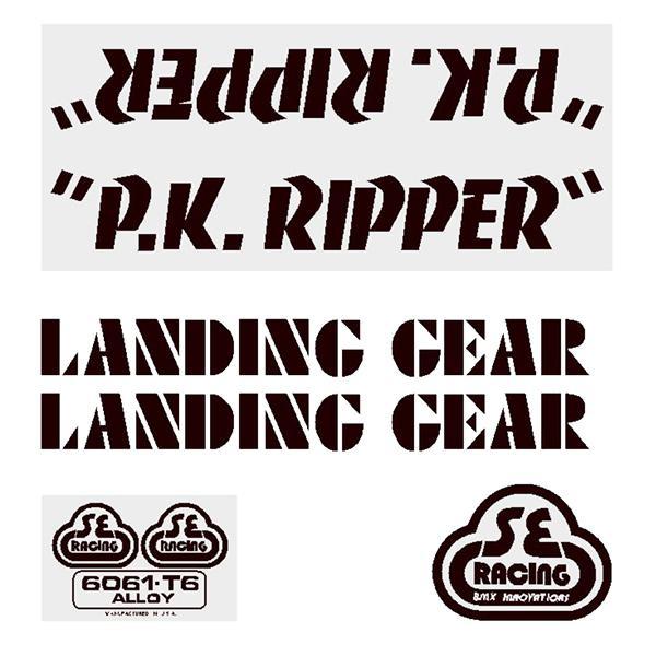 SE Racing - 80'S PK Ripper decal set in black - Old school bmx - Bmx Products AU
