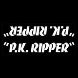 SE Racing - 80'S PK Ripper down tube decal - WHITE - Old school bmx - Bmx Products AU