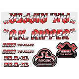 SE Racing - 80'S PK Ripper DRIPPY FONT decal set in RED - Old school bmx - Bmx Products AU