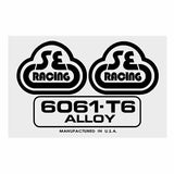 SE Racing - 80'S Seat tube decal - 6061 black - Old school bmx - Bmx Products AU