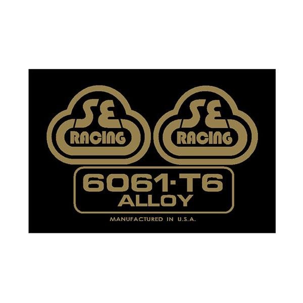 SE Racing - 80'S Seat tube decal - 6061 black with gold - Old school bmx - Bmx Products AU
